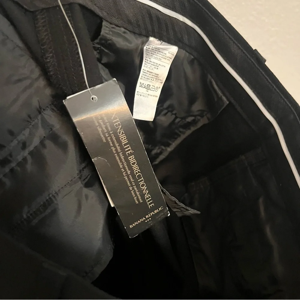 NEW Banana Republic Black Dress Pants Sloan mid rise slim ankle size 8 - Picture 6 of 12